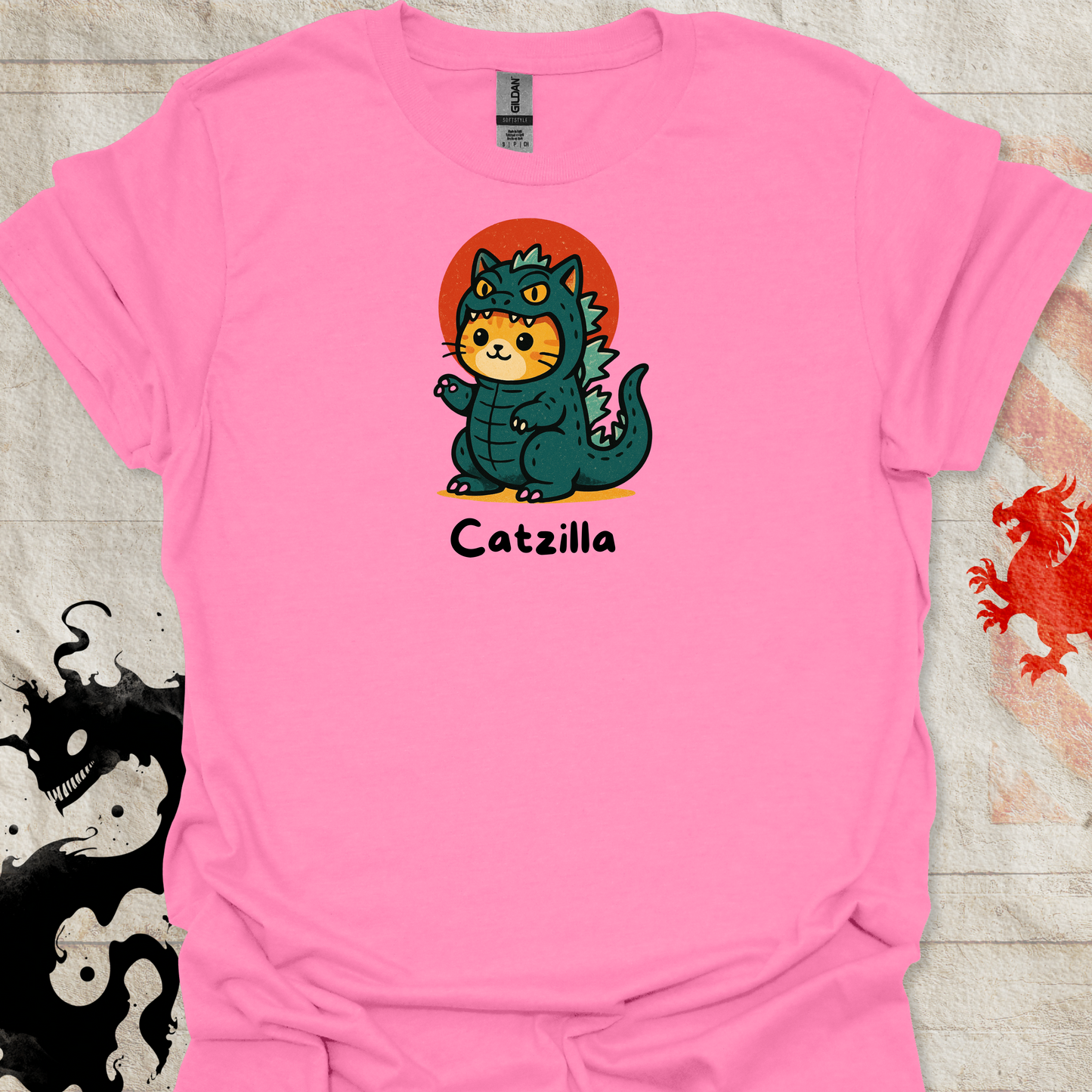 Godzilla Cat Anime T-Shirt