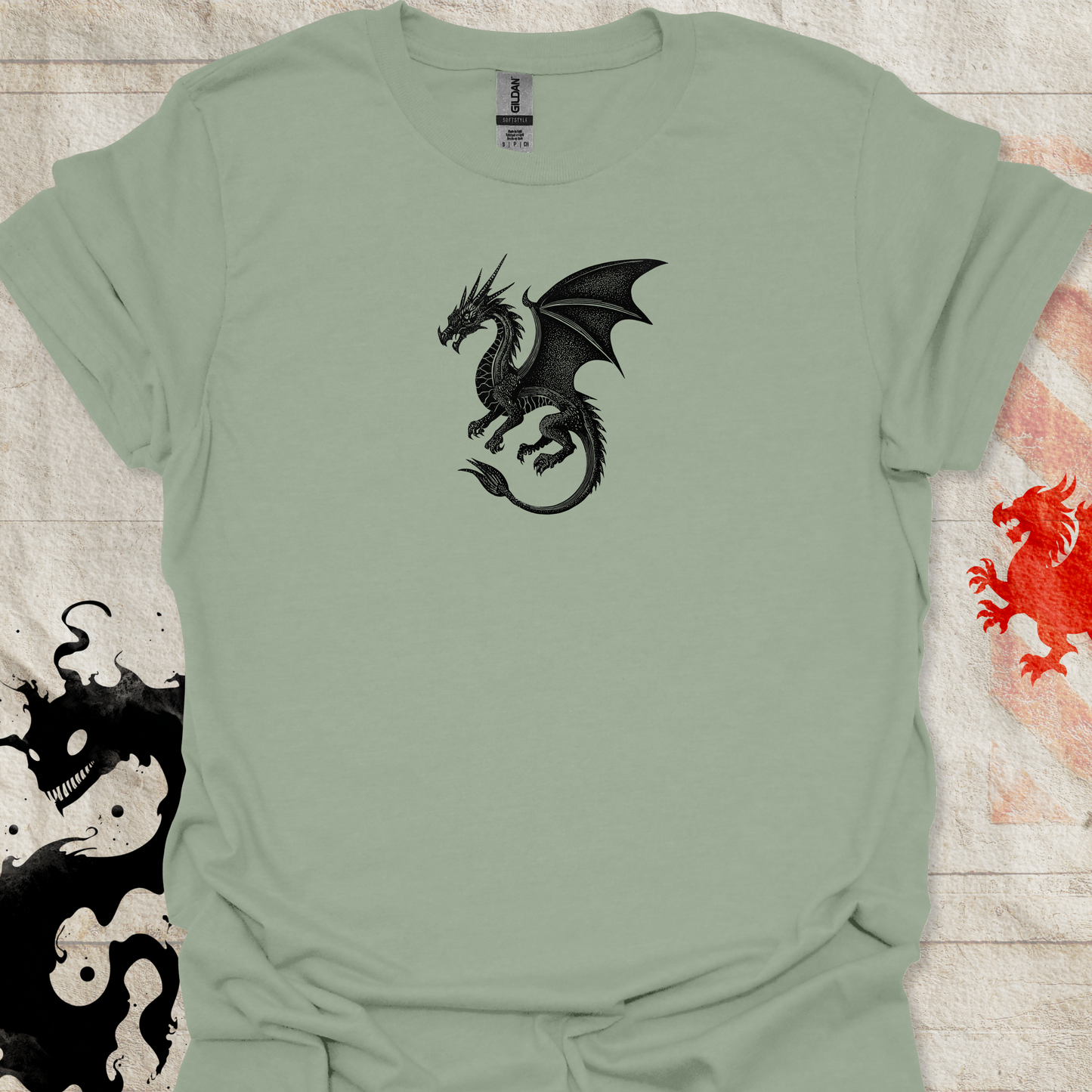 Dragon Linocut T-Shirt