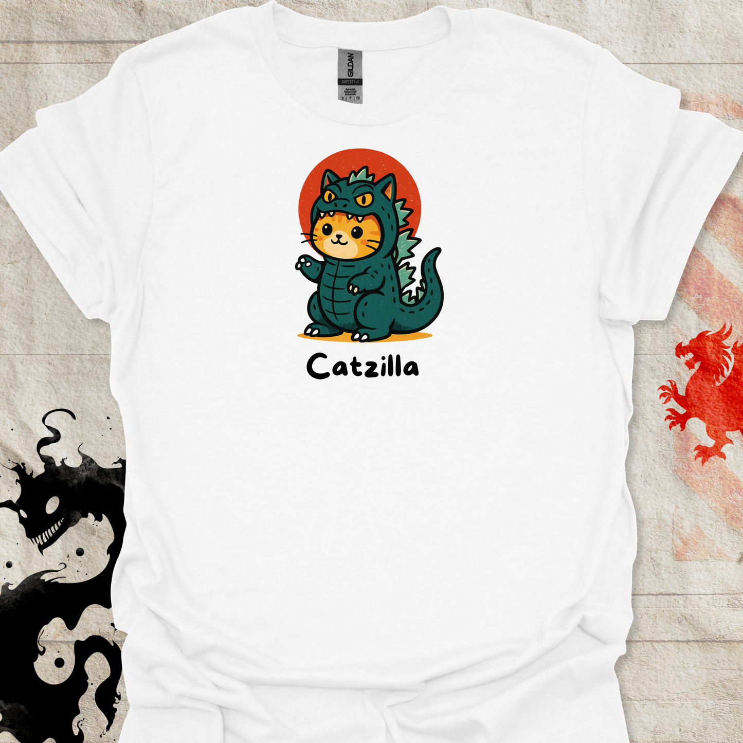 Godzilla Cat Anime T-Shirt