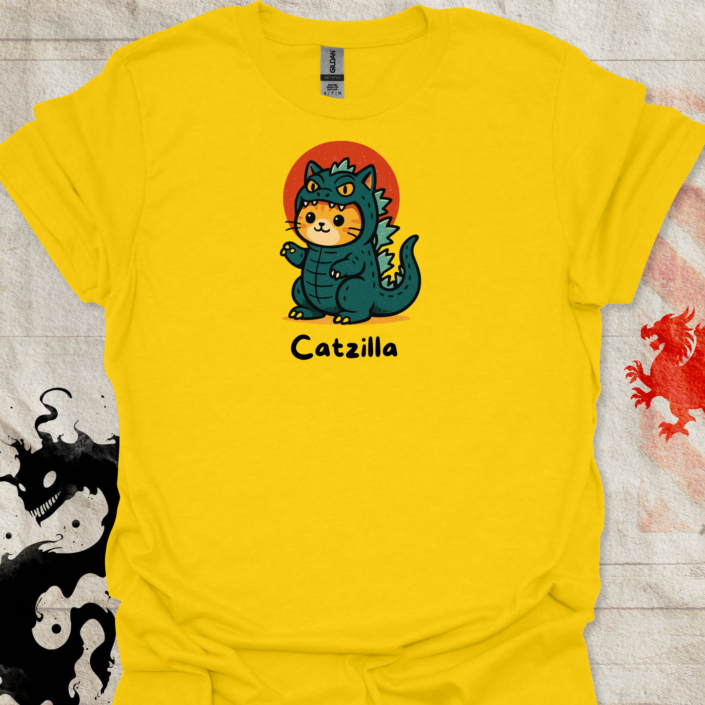 Godzilla Cat Anime T-Shirt