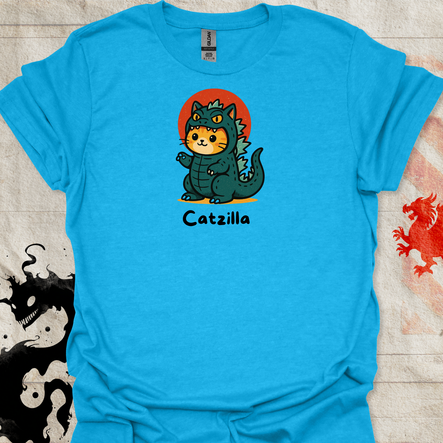Godzilla Cat Anime T-Shirt