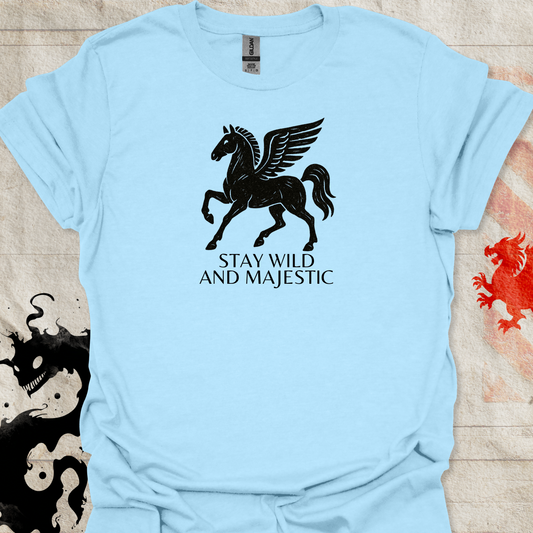 Black Pegasus - Stay Wild and Majestic T-Shirt