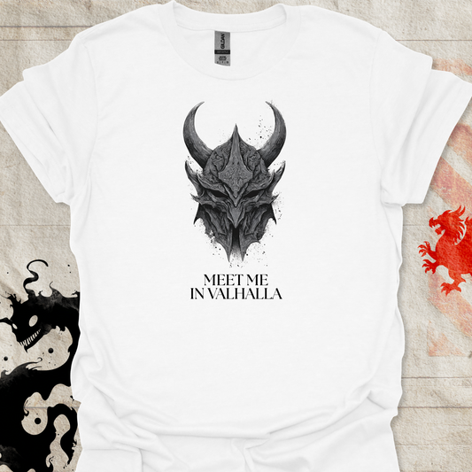 Viking Mask - Meet me in Valhalla T-Shirt